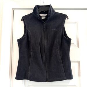 Columbia Women's Black Fleece Vest Full Zipper sz M